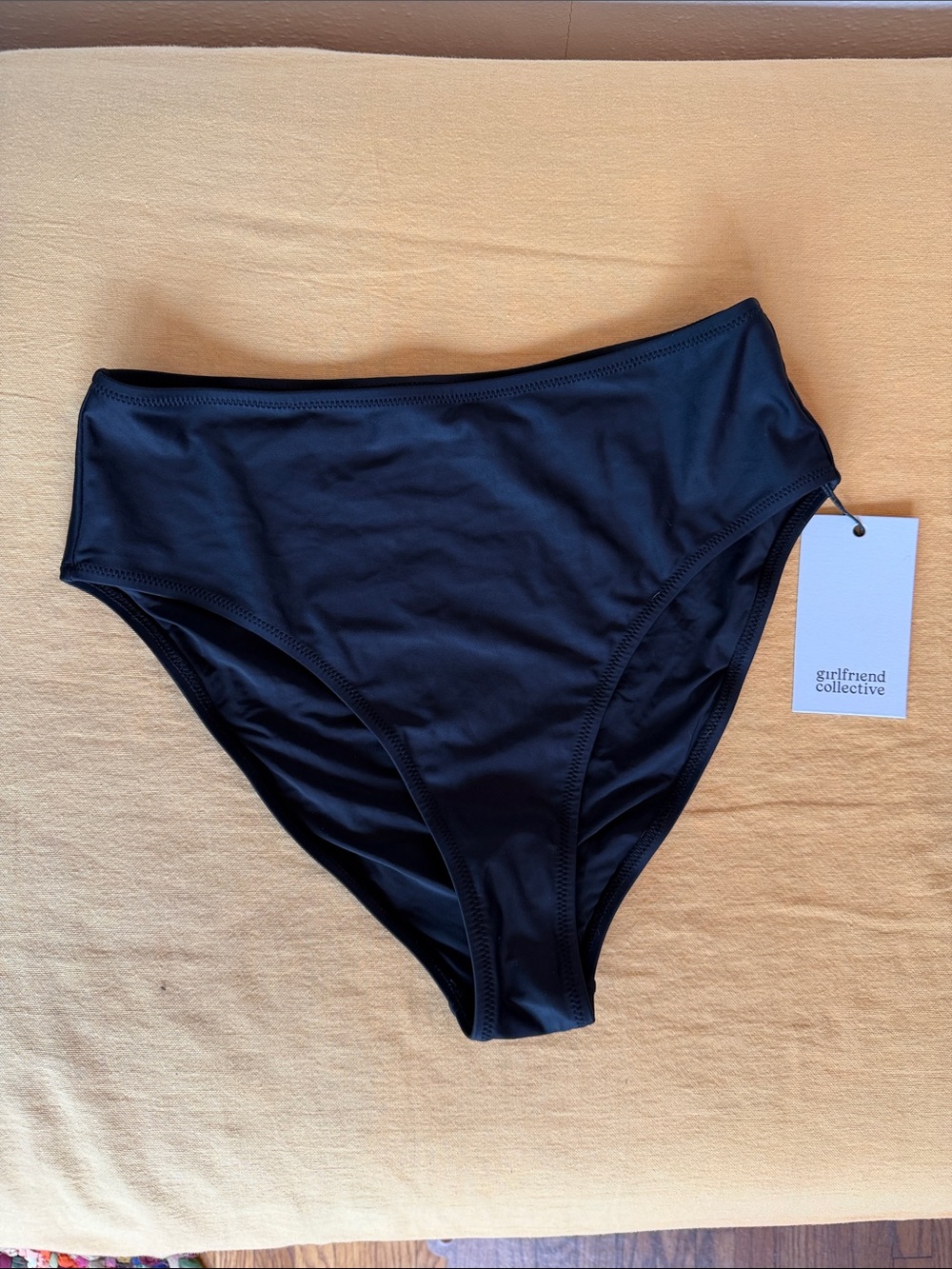 girlfriend collective Black High-Rise Bikini Bottom